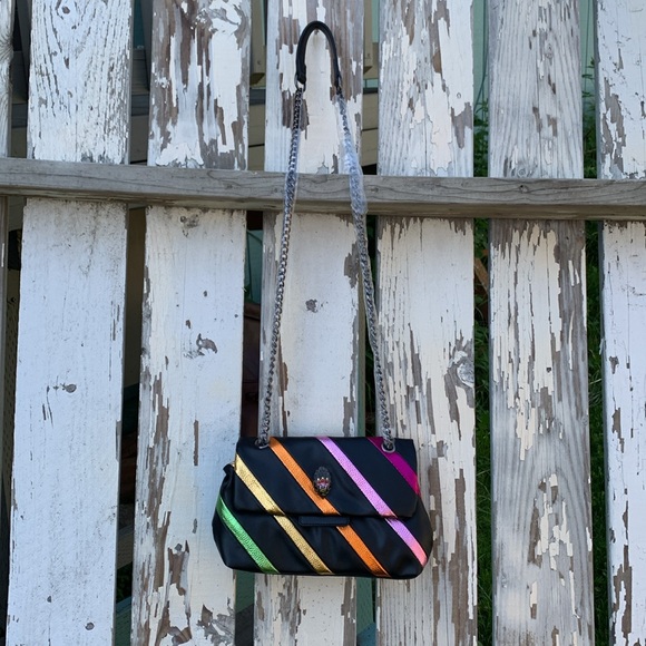 Kurt Geiger handbag crossbody metallic stripes black - Picture 4 of 16